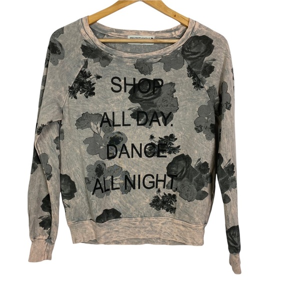 Project Social T Pink Sweatshirt Lounge S Floral Shop All Day Dance All Night - Picture 2 of 9